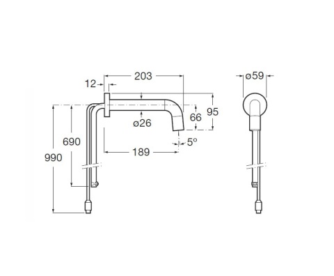 ROCA LOFT -BATERIA UMYWALKOWA ELEKTRONICZNA - A5A5643C00