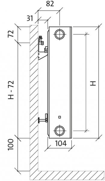Purmo Plan Compact Grzejnik Płytowy FC22 600x1100