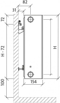 Purmo Ramo Compact Grzejnik Płytowyt RC33 600x500