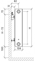 Purmo Ramo Compact Grzejnik Płytowy RC22 500x600