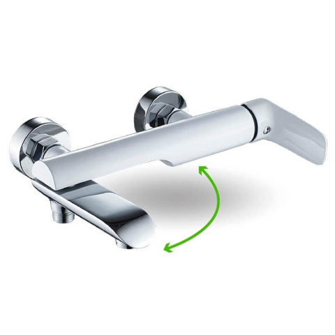 LAVEO Bateria wannowa Alea biała/chrom BLE 61FD