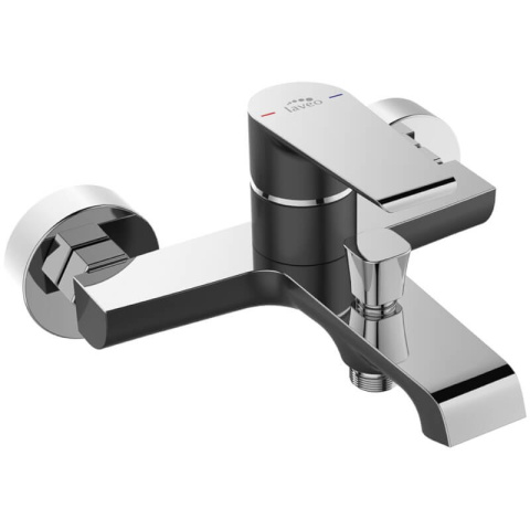 LAVEO Bateria wannowa Largo czarny/chrom BAH 710D