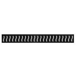 Laveo Ronda – czarny odpływ liniowy 100 cm COV 711D