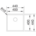 Blanco Claron 400-U zlewozmywak stalowy 44x44 cm stal 523385