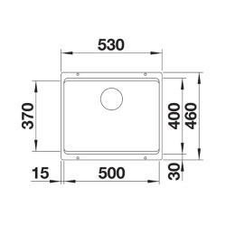 BLANCO ETAGON 500-U zlew podblatowy z korkiem manualnym Antracyt 522227