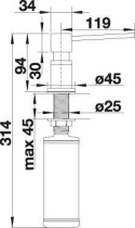 BLANCO LATO dozownik chrom 525808