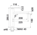 Blanco Linee-S bateria kuchenna chrom 517591