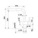 Blanco Linus-S-F bateria kuchenna podokienna chrom 514023