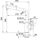 Franke Urban Pull-Out bateria kuchenna z wyciąganą wylewką Onyx 115.0595.091