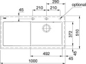 Z kodem LATO -7% !!! FRANKE Studio MTK 611-100 Zlew Kuchenny, onyx prawy 124.0442.538