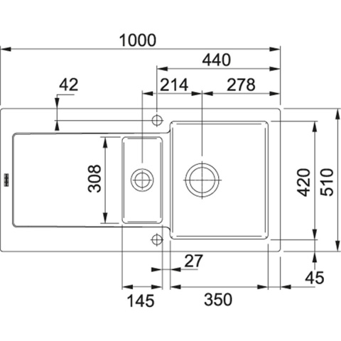  Franke Studio Maris MRK 651-100 Fraceram Onyx 124.0379.975