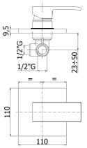 Paffoni Level Bateria Podtynkowa Prysznicowo-Wannowa 1-drożna Chrom LES010CR