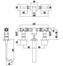 Paffoni Level Bateria umywalkowa podtynkowa L-175mm LEP003CR