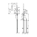 HANSGROHE TALIS M54 - BATERIA KUCHENNA 210 2JET Z WYCIĄGANĄ WYLEWKĄ CZARNY MAT - 72801670