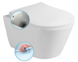 Sapho AVVA WC wiszące z prysznicem bidetowym, Rimless, 35,5x53 cm, biały 100312