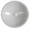 Sapho BLOK umywalka nablatowa kamienna, ∅ 40cm, biały marmur polerowany 2401-34