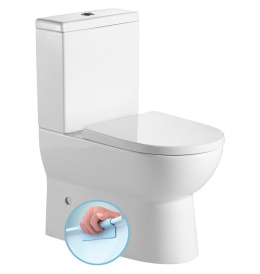 Aqualine JALTA RIMLESS kompakt WC ze spłuczką z deską WC, uniwersalny PB103
