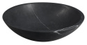 Sapho BLOK umywalka nablatowa kamienna, ∅ 40cm, czarny Marquin, mat 2401-35
