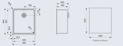  Reginox New York 34x40 zlewozmywak stalowy R27820