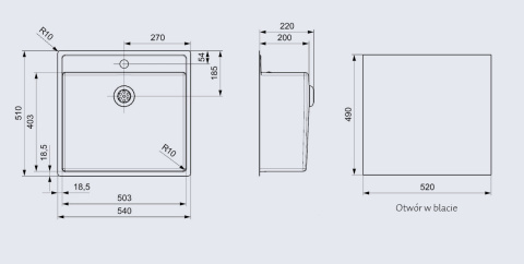  Reginox New York 50x40 Tapwing zlewozmywak stalowy R34774