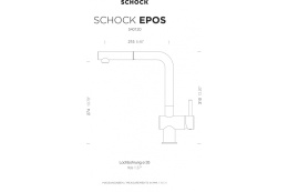 Schock EPOS 540120 Bateria Kuchenna Z Wyciąganą Wylewką Kolor Chrom