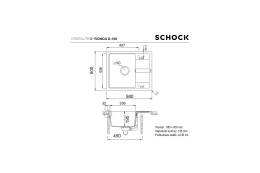 Schock RONDA D-100 CRISTALITE+ Zlewozmywak Granitowy 58x50cm Kolor Moonstone