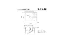 Schock RONDA D-100L CRISTALITE+ Zlewozmywak Granitowy 65x50cm Kolor Alpina