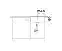 BLANCO DALAGO 5 Silgranit PuraDur Zlewozmywak Granitowy Czarny 51,5x51 korek auto. 525871