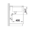 BLANCO ETAGON 700-U Zlewozmywak Granitowy Czarny 73x46 InFino, szyny 525891