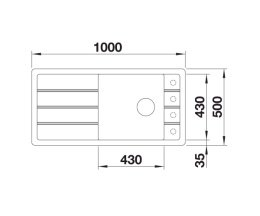 BLANCO FARON XL 6 S Zlewozmywak Granitowy 100x50 Czarny odwracalny, InFino 525896