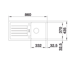 BLANCO FAVUM 45 S Silgranit Zlewozmywak Granitowy Antracyt 86x43,5 odwracalny 524227