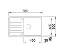 BLANCO LEGRA XL 6 S Zlewozmywak Granitowy Czarny 86x50 odwracalny 526087