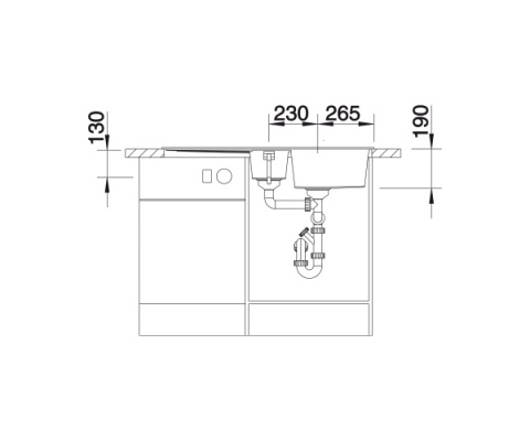 BLANCO METRA 6 S Zlewozmywak Granitowy Czarny 100x50 odwracalny, korek auto., odsączarka stalowa 525926