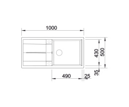 BLANCO METRA XL 6 S Zlewozmywak Granitowy Czarny odwracalny 525930