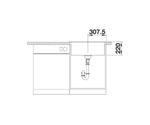 BLANCO PLEON 6 Silgranit Zlewozmywak Granitowy 61,5x51 PuraDur Czarny, InFino 525953