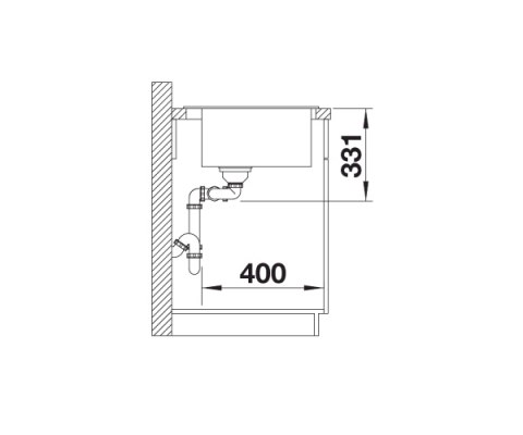 BLANCO PLEON 6 Split Zlewozmywak Granitowy 61,5x51 PuraDur Czarny, lewa, InFino 525955