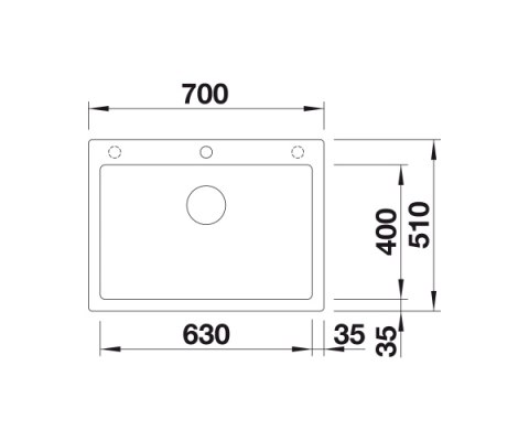 BLANCO PLEON 8 Zlewozmywak Granitowy 70x51 Czarny, InFino 525957