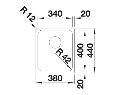 BLANCO SOLIS 340-IF Zlewozmywak Stal szczotkowana, InFino 526116