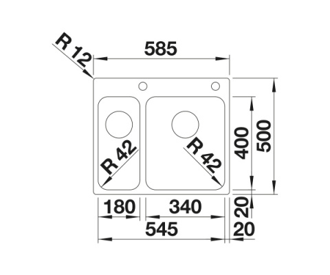 BLANCO SOLIS 340/180-IF/A Zlewozmywak Stal szczotkowana 58,5x50 prawa, korek auto., InFino, PushControl 526132