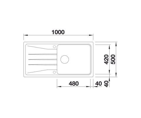BLANCO SONA XL 6 S Zlewozmywak Granitowy Antracyt 100x50 odwracalny 519689
