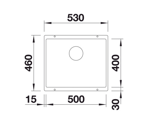 BLANCO SUBLINE 500-U Silgranit PuraDur Czarny InFino 525995