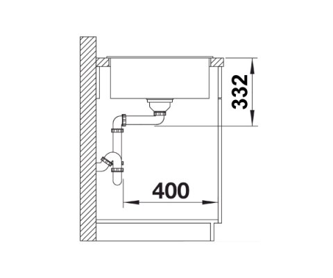 BLANCO ZIA 45 S Compact Silgranit Zlewozmywak Granitowy 68x50 Czarny odwracalny 526009