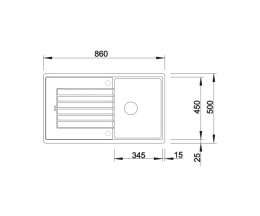 BLANCO ZIA 45 S SL Silgranit PuraDur Zlewozmywak Granitowy Czarny 86x50 odwracalny 526011