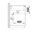 BLANCO ZIA 5 S Silgranit Zlewozmywak Granitowy PuraDur Czarny 86x50 odwracalny 526016