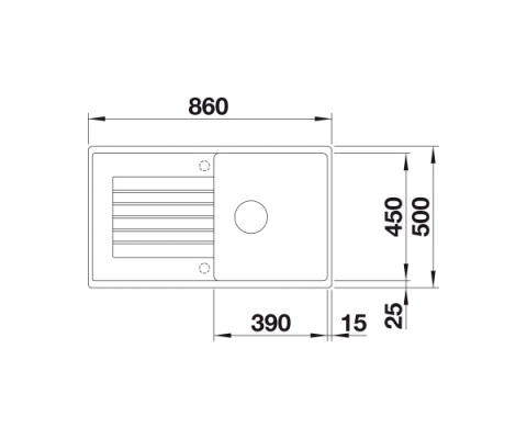 BLANCO ZIA 5 S Silgranit Zlewozmywak Granitowy PuraDur Antracyt 86x50 odwracalny 520511
