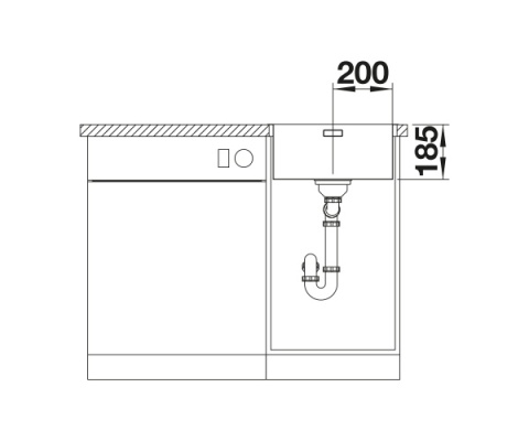 Blanco Solis 400-IF 44x44 zlewozmywak stal szczotkowana 526118