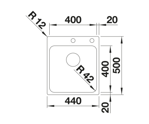 Blanco Solis 400-IF/A zlewozmywak stal szczotkowana 50x40 526119