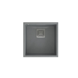 Quadron DAVID 40 GraniteQ Zlewozmywak Granitowy 42xc42cm black silver stone/elementy stalowe HQD4242U5-BS