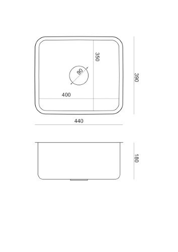 Quadron NICOLAS SteelQ Zlewozmywak Stalowy 44x39cm stal szczotkowana KS1U4035BS_DBS