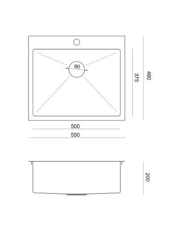 Quadron RUSSEL 110 SteelQ Zlewozmywak Stalowy 55x48cm stal szczotkowana HB7910BS